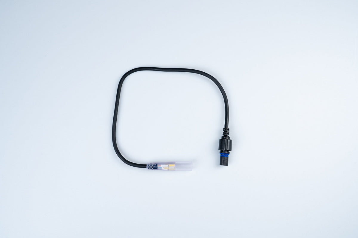 MK Illumination Rope Light ↔ QF+ Adapter – Übergänge zwischen Lichtschlauch und QuickFix®-System – QF+ → Rope Light · 50 cm · schwarz (001-141) – Anwendung / Detail