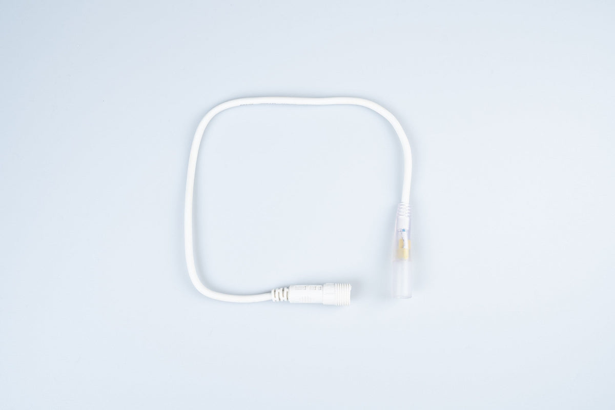 MK Illumination Rope Light ↔ QF+ Adapter – Übergänge zwischen Lichtschlauch und QuickFix®-System – Rope Light → QF+ · 50 cm · weiß (001-145) – Anwendung / Detail