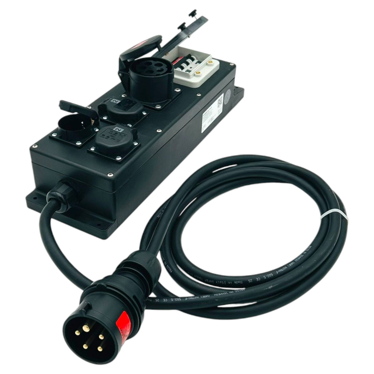 SANOS Mobilverteiler ABB/PCE - 1x CEE 16A und 3x Schukdosen mit LS & Zuleitung | SAN025