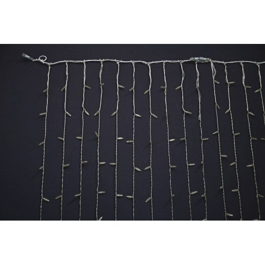 MK Illumination Drape Lite® 36 V – LED-Lichtervorhang Niedervolt 2 m breit – 2 × 3 m · 400 LED (029-067) – Anwendung / Detail