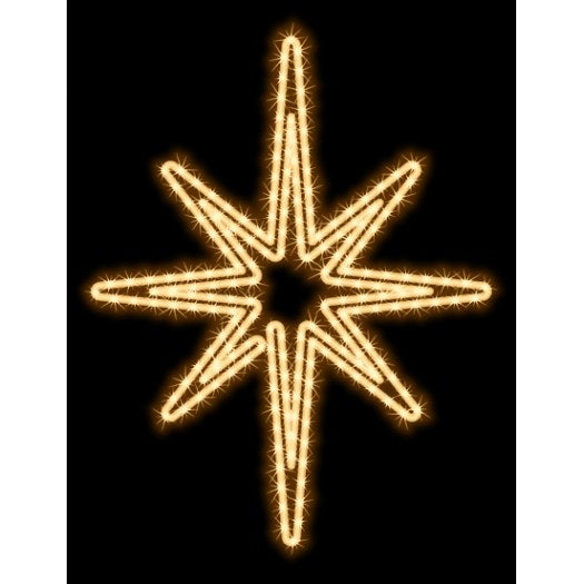 MK Illumination Lichtmotive QF+ – Snow Flake®, Classic Flake, Pentor®, Wega & Orion (2D-LED-Motive) – Wega Oval 65 × 85 cm · Warmweiß (160-025) – Anwendung / Detail