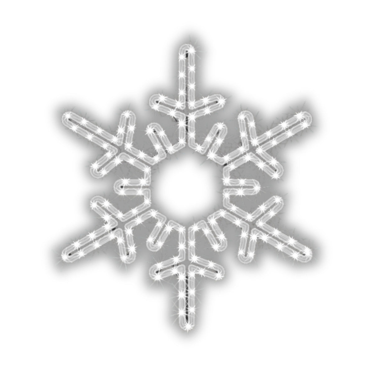 MK Illumination Lichtmotive QF+ – Snow Flake®, Classic Flake, Pentor®, Wega & Orion (2D-LED-Motive) – Snow Flake® Schneeflocke Ø 55 cm · Brillantweiß (160-039)