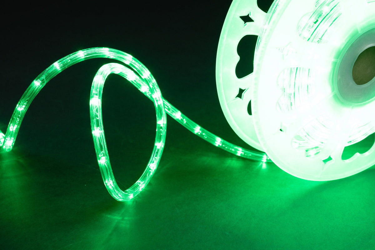 MK Illumination Rope Light QF+ – LED-Lichtschlauch 45 m, Ø 13 mm, 230 V | 6 Farben – 30 LED/m · Grün (248-203) – Anwendung / Detail