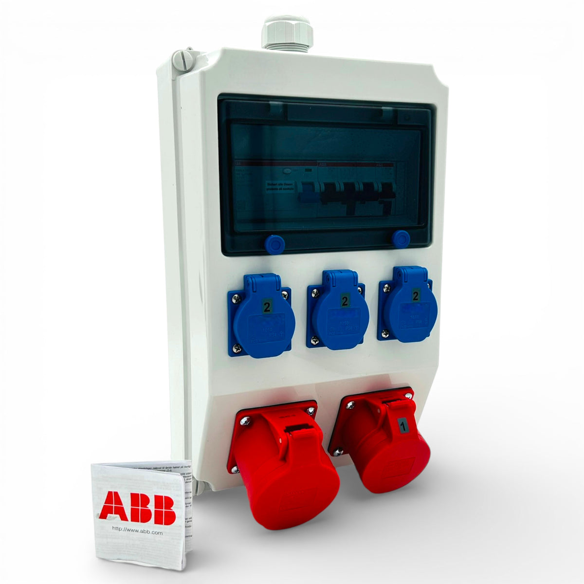 SANOS Wandverteiler ABB/PCE - 1x CEE 32A 1x CEE 16A und 3x Schukodosen mit FI | SAN037