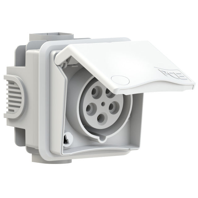 CEE Unterputzdosen 16A - 32A | 400V | IP44 | mit Beschriftungsfeld - PCE