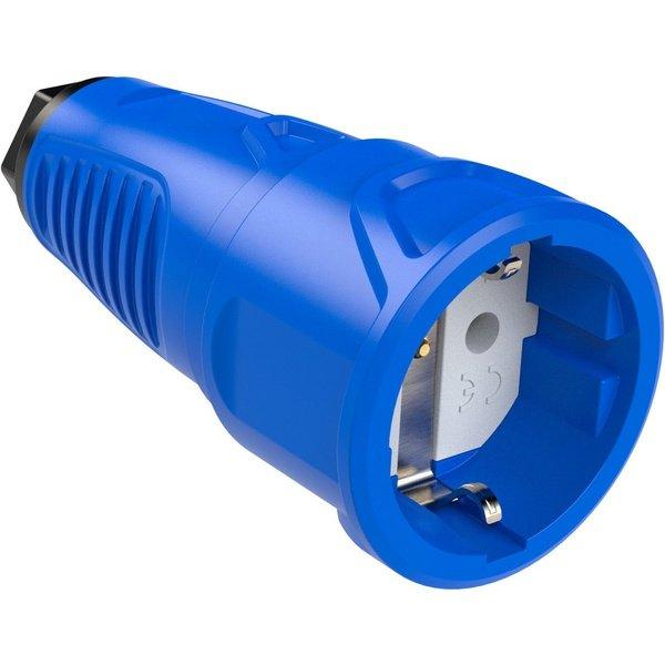 PCE Taurus Schuko-Kupplung 2510 in Blau, Polyamid-Einsatz, IP20, 16 A, 250 V, 3-polig