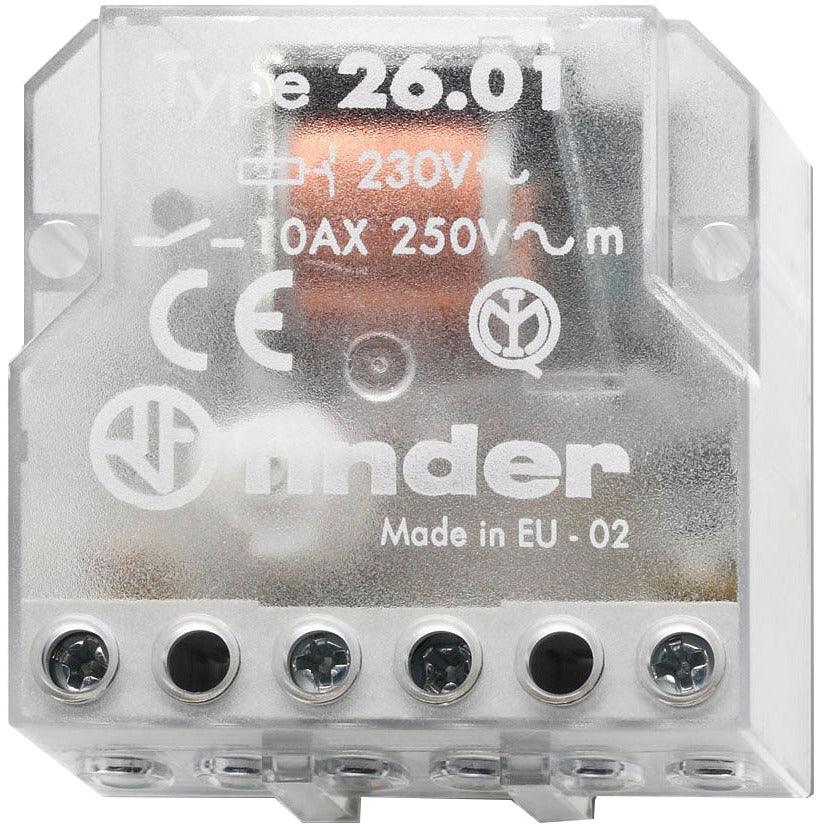 FINDER Stromstoßschalter Doseneinbau 230V, 1 Schließer, 260182300000 - sinoselektroshop.com