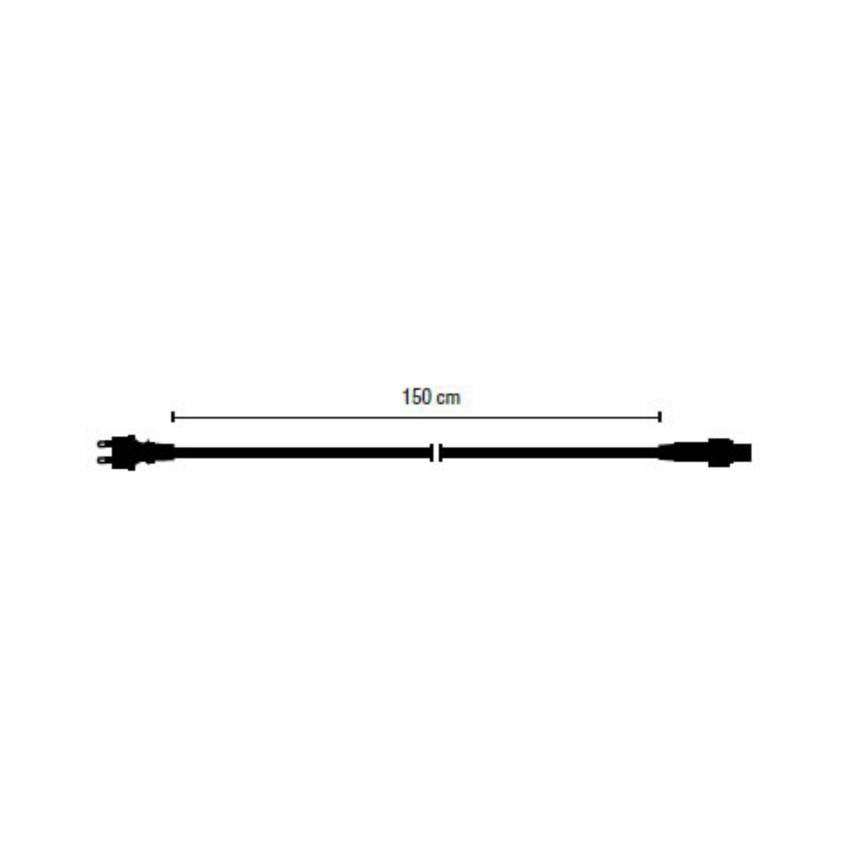 MK Illumination QF+ Stromzuführung 1,5 m – Main Connector mit oder ohne Gleichrichter (Pflichtzubehör) – Anschlusskabel ohne Gleichrichter · 1.800 W · Schwarz (001-001) – Anwendung / Detail
