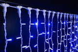 MK Illumination Drape Lite® QF+ – LED-Lichtervorhang 2 m breit | 300 · 600 · 1.200 LED, auch Flashing – Drape Lite® Classic · 300 LED · 2 × 1,5 m · Blau · weißes Kabel (019-373)