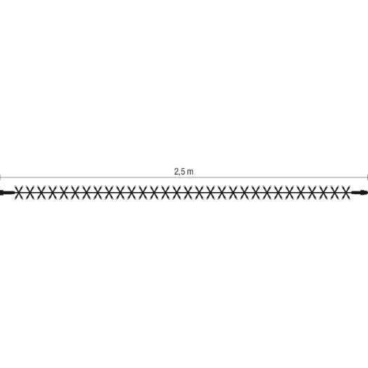 MK Illumination Magic String Lite® QF+ – LED-Lichtbündel-Kette 1,25 / 2,5 / 5 / 6 m – 2,5 m · 120 LED · Warmweiß · schwarzes Kabel (019-406) – Anwendung / Detail