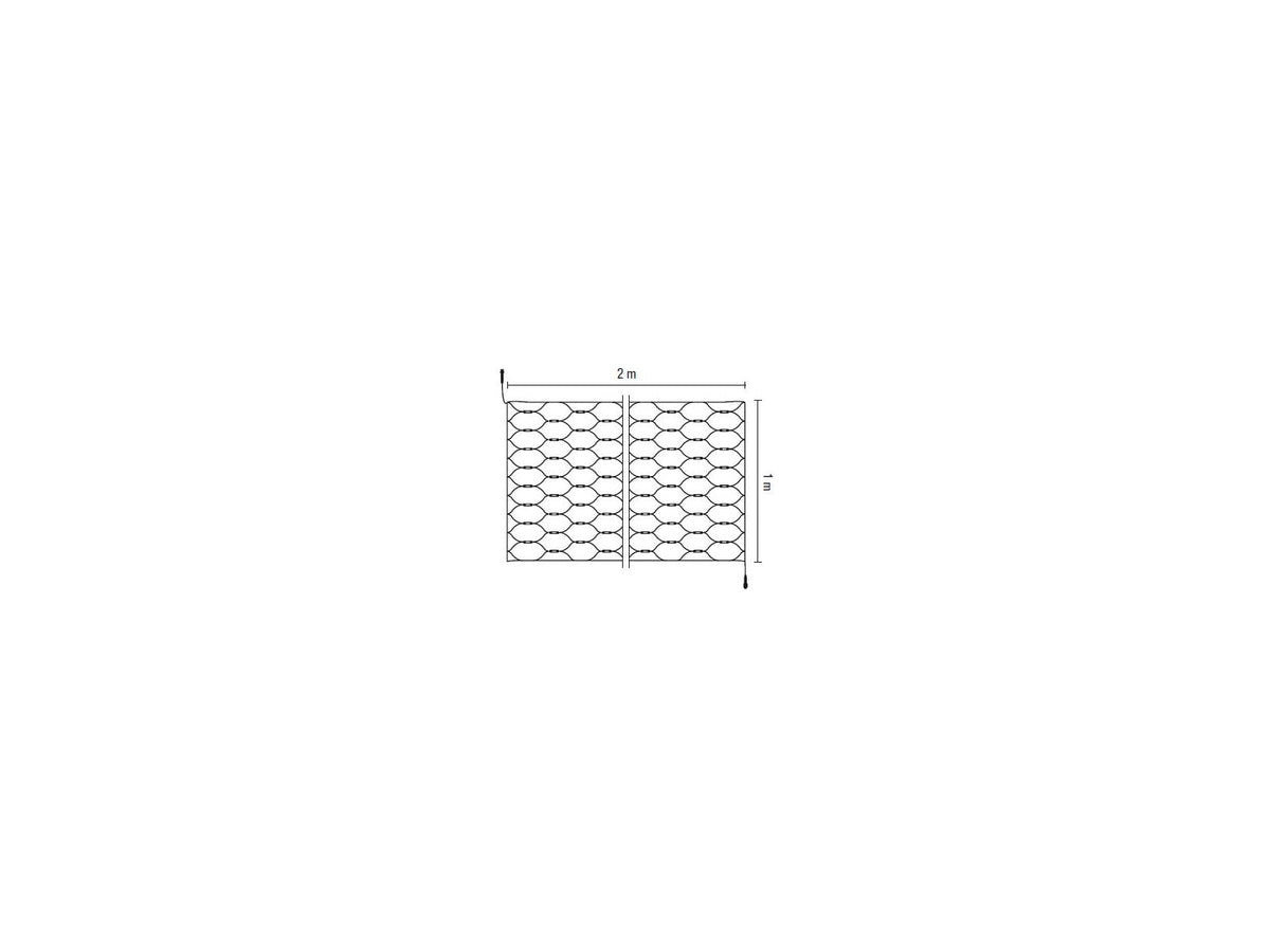 MK Illumination Mesh Lite® 36 V – LED-Lichternetz Niedervolt – 2 × 1 m · 96 LED / Brillantweiß / Transparent (029-011) – Anwendung / Detail