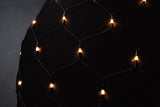 MK Illumination Mesh Lite® 36 V – LED-Lichternetz Niedervolt – 2 × 1 m · 96 LED / Warmweiß / Schwarz (029-150) – Anwendung / Detail