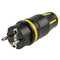 PCE Top Taurus Schuko-Stecker IP54 in Gelb, gummiertes PA6-Gehäuse, Typ 05721-she