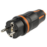 PCE Top Taurus Schuko-Stecker IP54 in Orange, gummiertes PA6-Gehäuse, Typ 05721-so