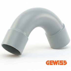 PVC-Rohrbogen 90° M16 mit angeformter Muffe, lichtgrau RAL 7035, Verpackungseinheit 2 Stück