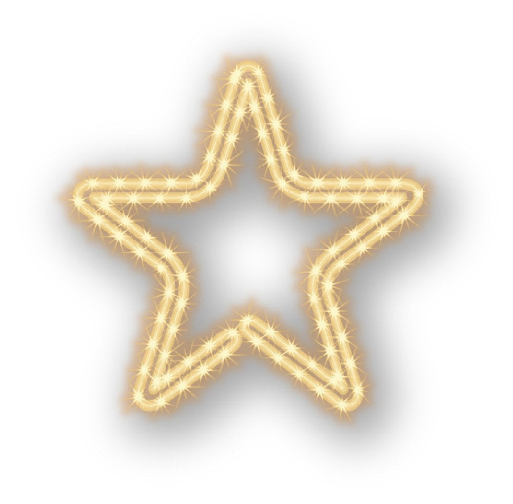 MK Illumination Lichtmotive QF+ – Snow Flake®, Classic Flake, Pentor®, Wega & Orion (2D-LED-Motive) – Pentor® Stern Ø 45 cm · Warmweiß (160-018)