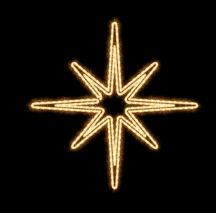 MK Illumination Lichtmotive QF+ – Snow Flake®, Classic Flake, Pentor®, Wega & Orion (2D-LED-Motive) – Orion Ø 95 cm · Warmweiß (160-026)