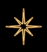 MK Illumination Lichtmotive QF+ – Snow Flake®, Classic Flake, Pentor®, Wega & Orion (2D-LED-Motive) – Orion 125 × 125 cm · Warmweiß (160-027) – Anwendung / Detail