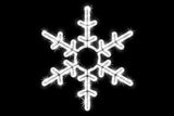 MK Illumination Lichtmotive QF+ – Snow Flake®, Classic Flake, Pentor®, Wega & Orion (2D-LED-Motive) – Classic Flake Schneeflocke Ø 55 cm · Brillantweiß (160-035) – Anwendung / Detail