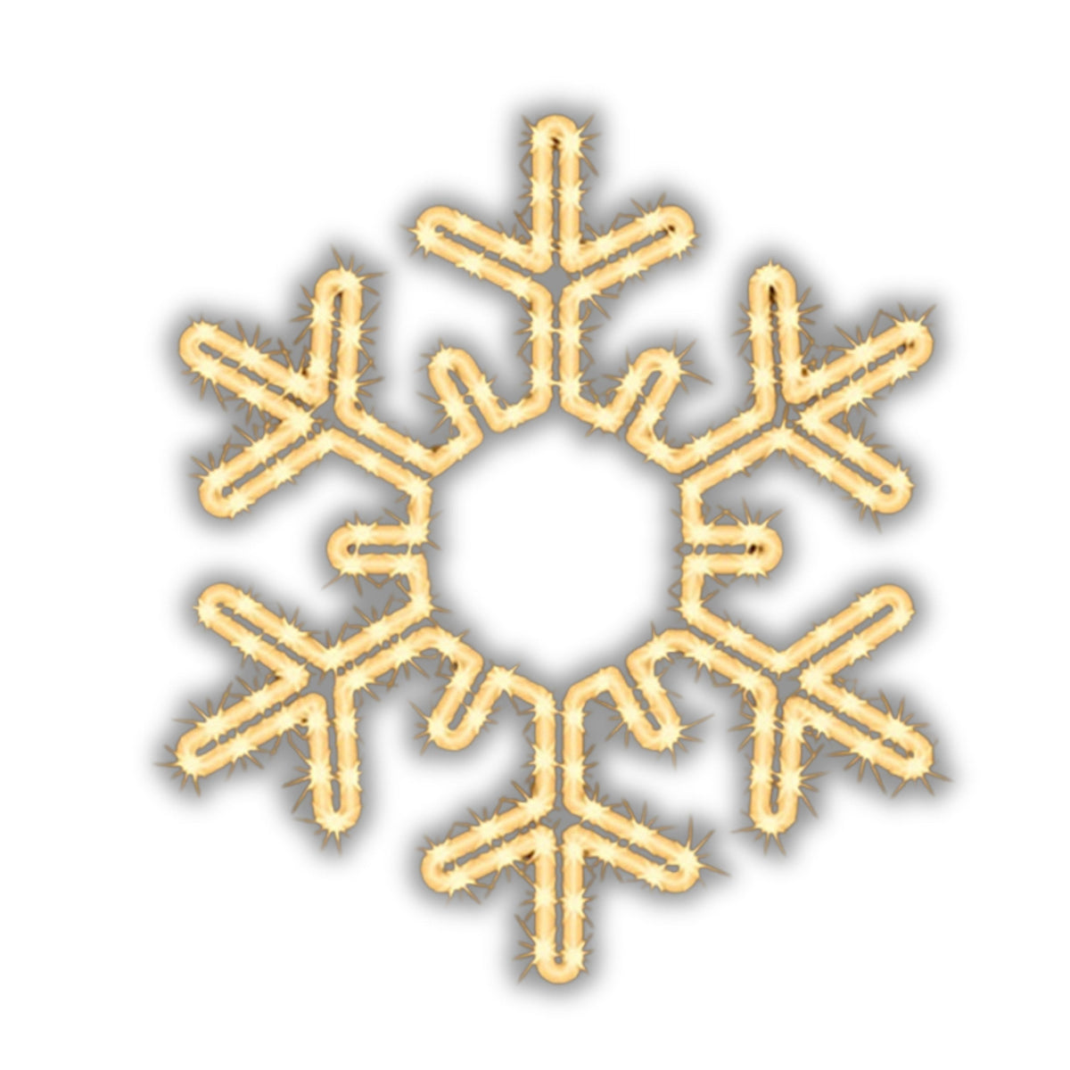 MK Illumination Lichtmotive QF+ – Snow Flake®, Classic Flake, Pentor®, Wega & Orion (2D-LED-Motive) – Snow Flake® Schneeflocke Ø 55 cm · Warmweiß (160-038)