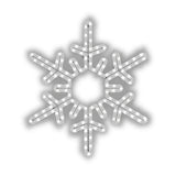 MK Illumination Lichtmotive QF+ – Snow Flake®, Classic Flake, Pentor®, Wega & Orion (2D-LED-Motive) – Snow Flake® Schneeflocke Ø 55 cm · Brillantweiß (160-039)