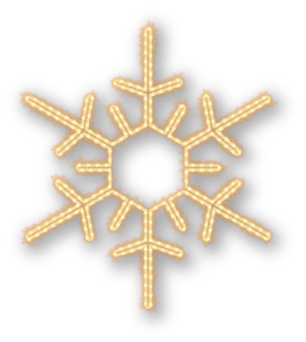 MK Illumination Lichtmotive QF+ – Snow Flake®, Classic Flake, Pentor®, Wega & Orion (2D-LED-Motive) – Snow Flake® Schneeflocke Ø 85 cm · Warmweiß (160-040)