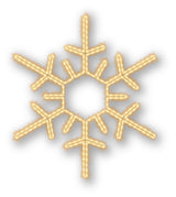 MK Illumination Lichtmotive QF+ – Snow Flake®, Classic Flake, Pentor®, Wega & Orion (2D-LED-Motive) – Snow Flake® Schneeflocke Ø 85 cm · Warmweiß (160-040)