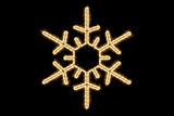 MK Illumination Lichtmotive QF+ – Snow Flake®, Classic Flake, Pentor®, Wega & Orion (2D-LED-Motive) – Snow Flake® Schneeflocke Ø 85 cm · Warmweiß (160-040) – Anwendung / Detail
