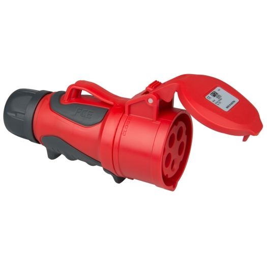 PCE GRIP CEE-Kupplung, ergonomische GRIP-Gehäuseform, 3P+N+PE, 400 V, IP54