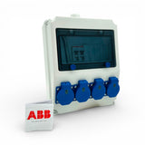 SANOS Wandverteiler ABB/PCE - 4x Schukodose | paarweise gesichert | SAN032