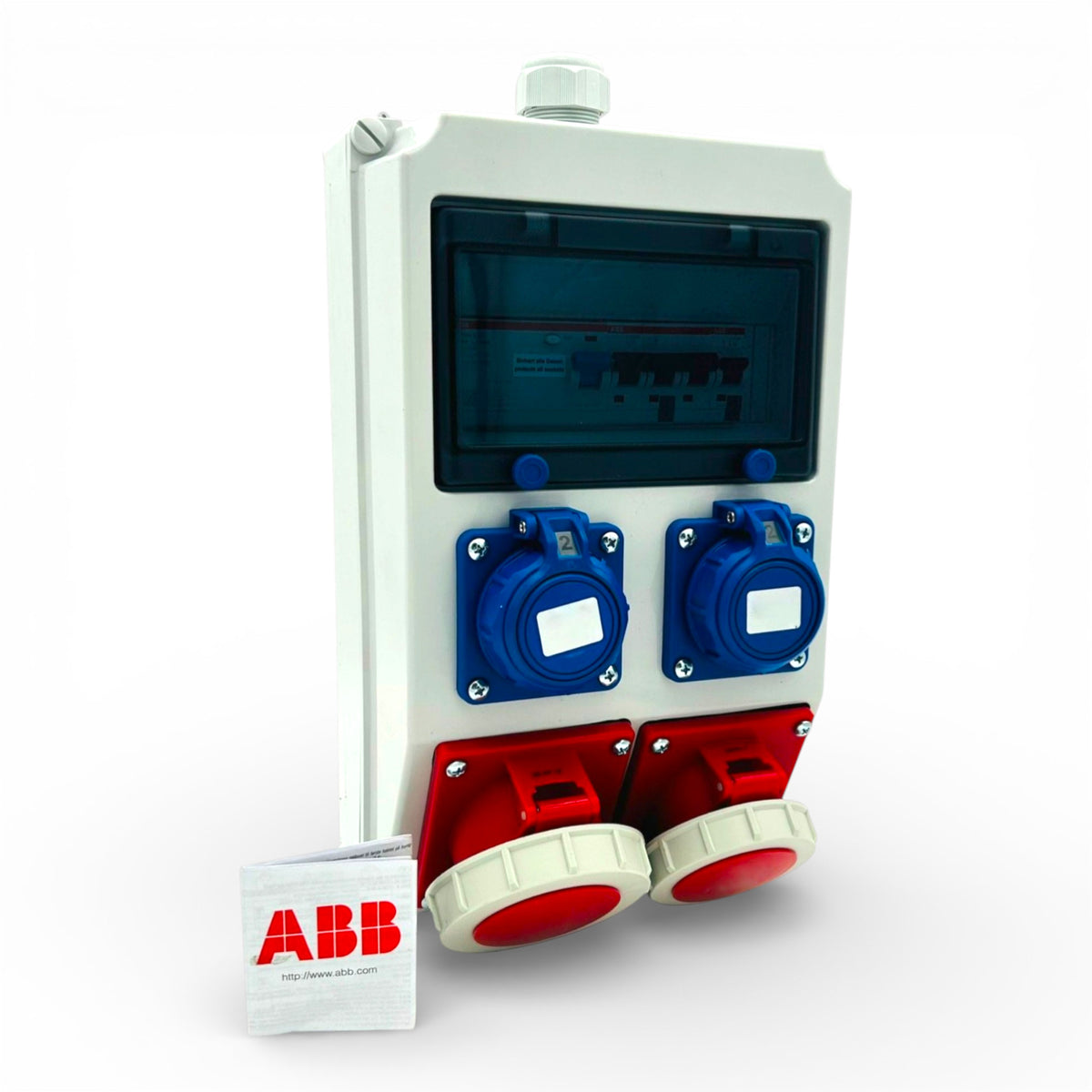 SANOS IP67 Wandverteiler ABB/PCE -  1x CEE 32A 1x CEE 16A und 2x Schukodose mit FI | SAN035