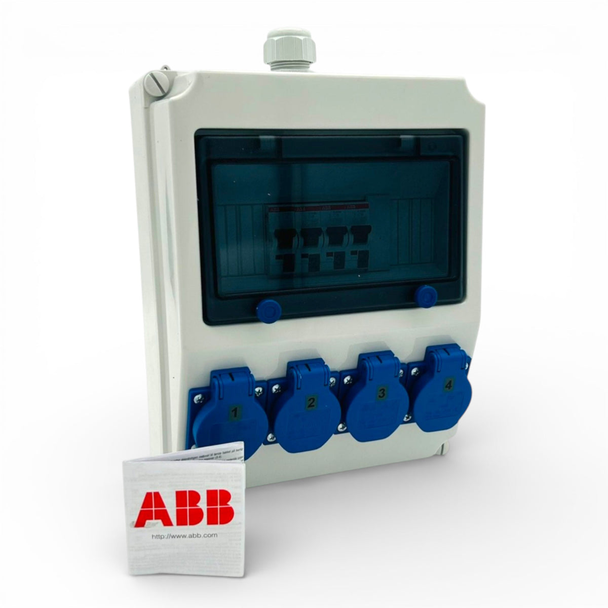 SANOS Wandverteiler ABB/PCE - 4x Schukodose | einzeln gesichert | SAN033