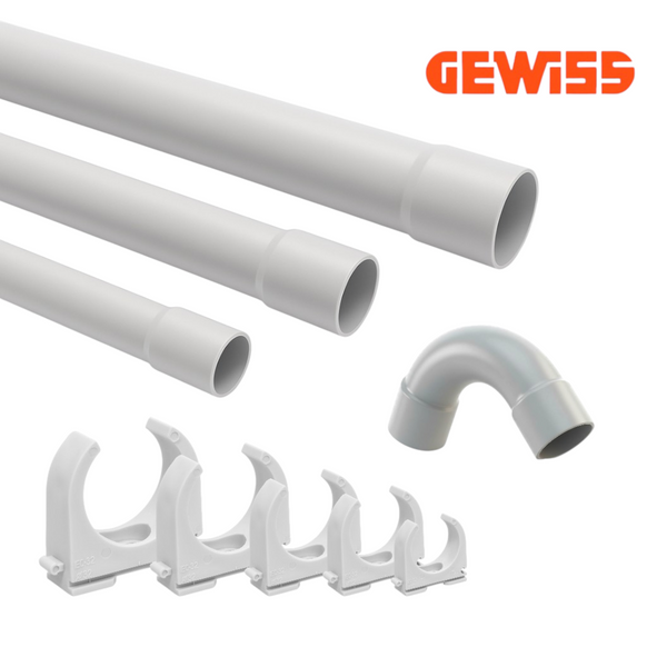 Stangenrohr aus PVC, starres Elektroinstallationsrohr M16 bis M63 mit angeformter Muffe