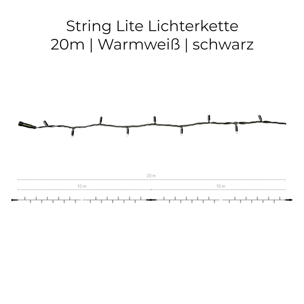 MK-Illumination LED-String Lite – Warmweiß / weiß – 230 V QUICK FIX® QF+ System