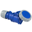 CEE-Kupplung PCE 2132-6, 3-polig, 16 A, 230 V, Kennfarbe blau, Schutzart IP67, gerade Bauform