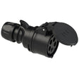 CEE-Kupplung PCE 225-6x, 5-polig, 32 A, 400 V, schwarz, Schutzart IP44, gerade Bauform