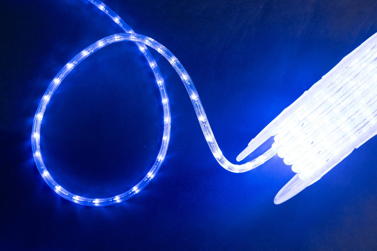 MK Illumination Rope Light QF+ – LED-Lichtschlauch 45 m, Ø 13 mm, 230 V | 6 Farben – 30 LED/m · Blau (248-202) – Anwendung / Detail