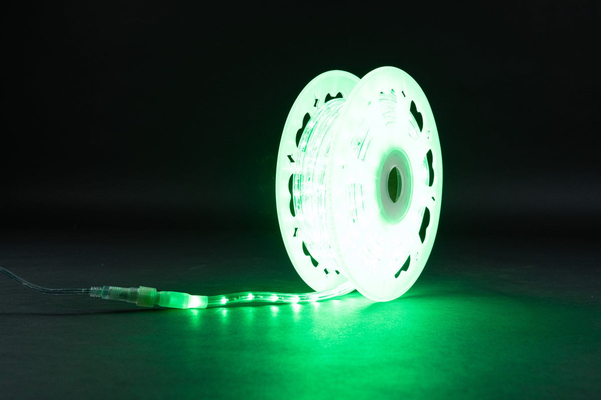 MK Illumination Rope Light QF+ – LED-Lichtschlauch 45 m, Ø 13 mm, 230 V | 6 Farben – 30 LED/m · Grün (248-203)