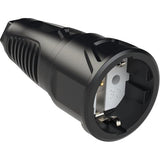 PCE Taurus Schuko-Kupplung 2510 in Schwarz, Polyamid-Einsatz, IP20, 16 A, 250 V, 3-polig