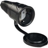 PCE Taurus Schuko-Kupplung 2511-ss, IP54, Deckel am Band, Polyamid-Einsatz, 16 A, 250 V