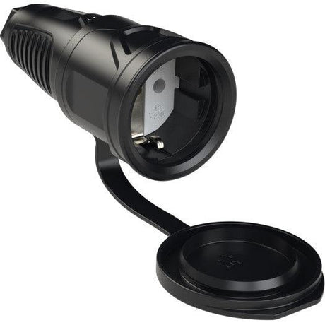 PCE Taurus Schuko-Kupplung 2511-ss, IP54, Deckel am Band, Polyamid-Einsatz, 16 A, 250 V