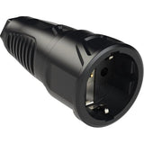 PCE Taurus Schuko-Kupplung 2520 in Schwarz, Gummi-Einsatz, IP20, 16 A, 250 V, 3-polig