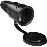 PCE Taurus Schuko-Kupplung 2521-ss, IP54, Deckel am Band, Gummi-Einsatz, 16 A, 250 V