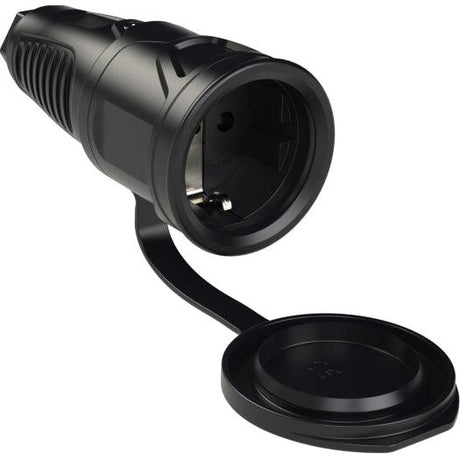PCE Taurus Schuko-Kupplung 2521-ss, IP54, Deckel am Band, Gummi-Einsatz, 16 A, 250 V
