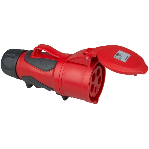 PCE GRIP CEE-Kupplung 400 V mit Schraubklemmen, Schutzleiterposition 6 h, IP54