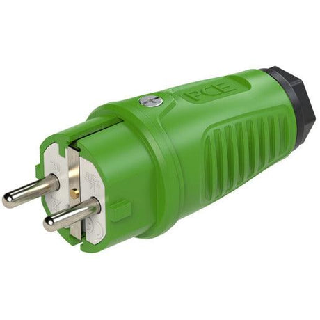 PCE Taurus Schuko-Stecker IP54 mit Polyamid-Einsatz in Grün, 16 A, 250 V, Typ 0511