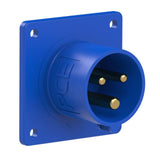 CEE-Anbaugerätestecker von PCE in gerader Bauform mit Flanschdichtung, Flanschmaß 70x70 mm