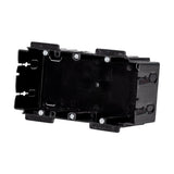 Geräteeinbaudose 2-fach mit Krallenbefestigung, 142 x 68 x 47 mm, Polypropylen schwarz