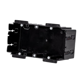 Geräteeinbaudose 2-fach mit Krallenbefestigung, 142 x 68 x 47 mm, Polypropylen schwarz