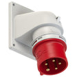 CEE-Anbaugerätestecker 5-polig 400V IP44, gewinkelte Bauform, Flanschmaß 100x90 mm, Hersteller PCE